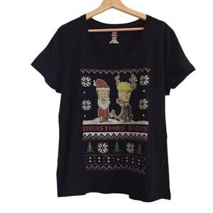 Beavis and Butthead Christmas tshirt Women’s Size XL